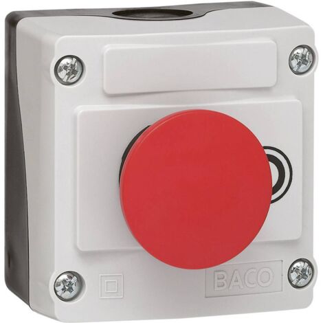 Baco LBX10210 Bouton champignon rouge pour porte garage (1/2)