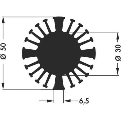 Dissipateur pour LED Fischer Elektronik SK 602 25 SA 10021932 2.3 K/W (Ø x H) 50 mm x 25 mm 1 pc(s)
