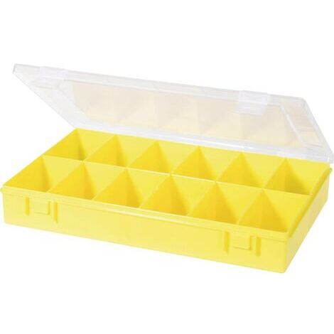 Mallette de rangement séparations fixes Hünersdorff 611800 (L x l x H) 335 x 225 x 55 mm Nombre de compartiments: 12 1 (1/3)