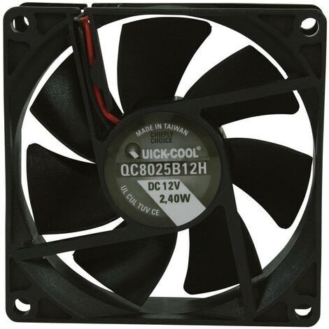 QuickCool QC8025B12H Ventilateur axial 12 V/DC 67.96 m³/h (L x l x H) 80 x 80 x 25 mm A984771 (1/3)