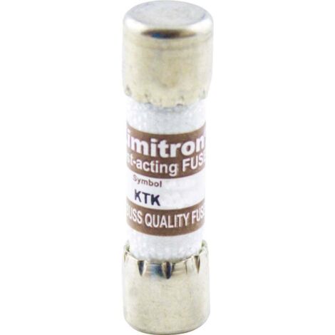 Micro-fusible Bussmann by Eaton KTK 8 A (Ø x L) 10.3 mm x 38 mm 8 A 600 V ultra-rapide -FF- 1 pc(s) (1/2)