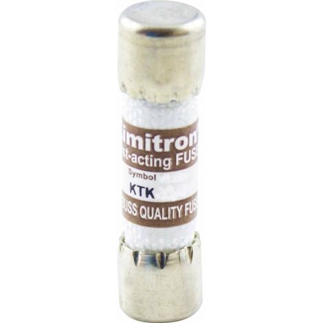 Micro-fusible Bussmann by Eaton KTK 4 A (Ø x L) 10.3 mm x 38 mm 4 A 600 V ultra-rapide -FF- 1 pc(s) (1/2)