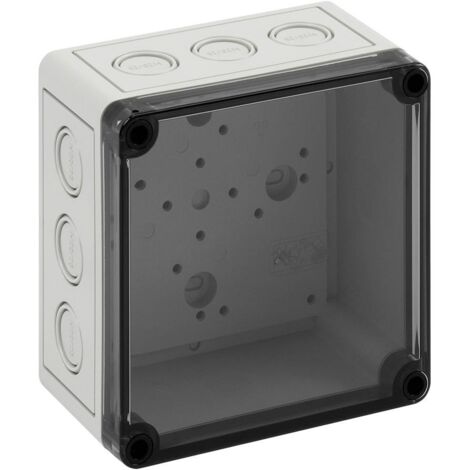 Coffret d'installation Spelsberg TK PS 1313-7-tm 10600501 gris clair (RAL 7035) 130 x 130 x 75 Polycarbonate, Polystyrè (1/3)