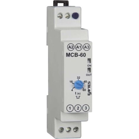 ENTES 101582 MCB-60 Relais temporisé monofonction 24 V/DC, 24 V/AC, 230 V/AC 1 pc(s) Plage temporelle: 4 - 60 s 1 inver (1/2)