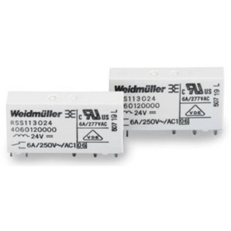 Weidmüller RSS113012 12Vdc-Rel1U Relais enfichable 12 V/DC 6 A 1 inverseur (RT) 1 pc(s) S78690 (1/2)