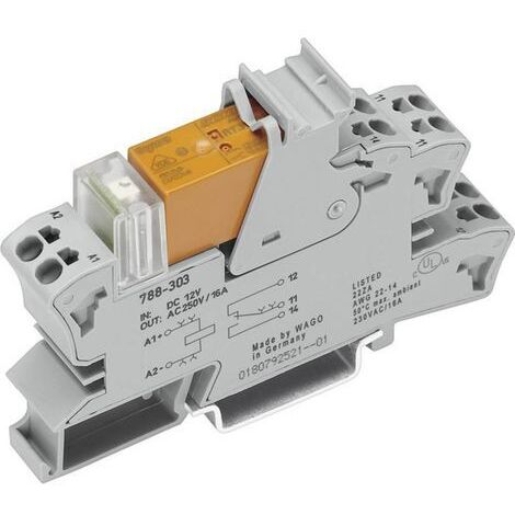 WAGO 788-516 Module relais Tension nominale: 230 V/AC Courant de commutation (max.): 8 A 2 inverseurs (RT) 1 pc(s) (1/2)