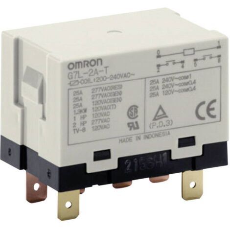 Omron G7L-2A-T 200-240 VAC Relais enfichable 240 V/AC 25 A 2 NO (T) 1 pc(s)