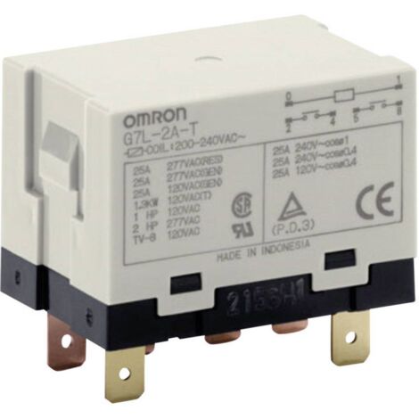 Omron G7L-2A-T 24 VAC Relais enfichable 24 V/AC 25 A 2 NO (T) 1 pc(s) S72633 (1/4)