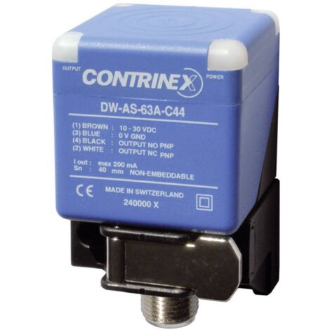 Détecteur de proximité inductif Contrinex DW-AS-63A-C44 320 820 406 40 x 40 mm non affleurant PNP 1 pc(s) (1/2)