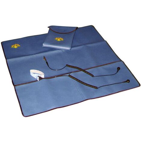 BJZ C-190 100N Kit de service antistatique (ESD) bleu (L x l) 600 mm x 600 mm câble de terre inclus, dragonne incluse, (1/2)