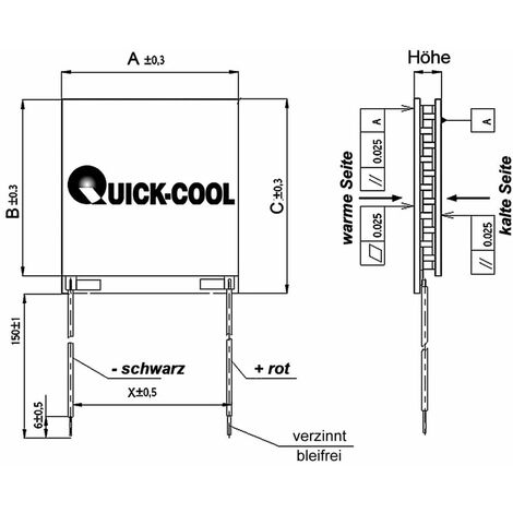 Element Peltier High-Tech QuickCool QC-31-1.4-8.5M 3.8 V 8.5 A 17.3 W (A x B x C x H) 20 x 20 x - x 3,4 mm 1 pc(s)