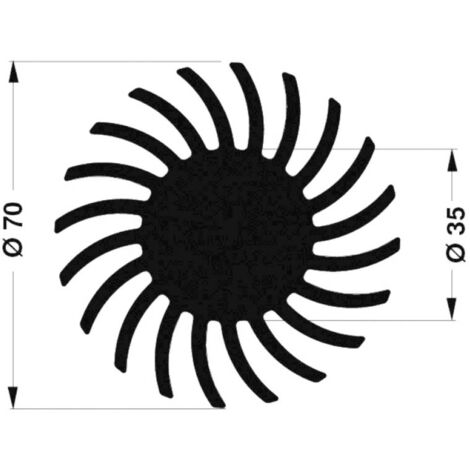 Dissipateur pour LED Fischer Elektronik SK 571 10 SA 10021479 2.45 K/W (Ø x H) 70 mm x 10 mm 1 pc(s)