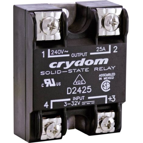 Crydom Relais à semi-conducteurs D2410 10 A Tension de contact (max.): 280 V/AC à commutation au zéro de tension 1 pc(s (1/2)