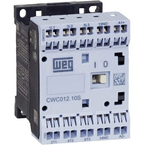 WEG CWC07-10-30D24S Contacteur 3 NO (T) 3 kW 230 V/AC 7 A avec contact auxiliaire 1 pc(s) Y061451 (1/2)