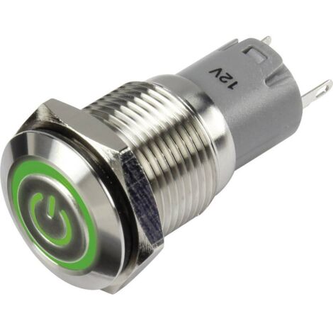 Interrupteur à pression TRU COMPONENTS LAS2GQF-11ZET/G/12V/S/P 1303025 48 V/DC 2 A 1 x On/On IP65 à accrochage 1 pc(s) (1/3)