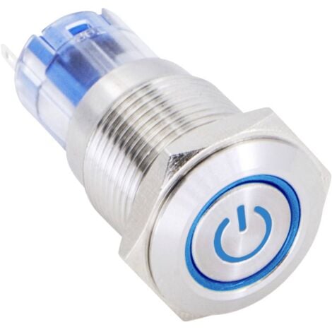 Bouton-poussoir TRU COMPONENTS LAS2GQF-11ET/B/12V/S/P 1303022 48 V/DC 2 A 1 x On/(On) IP65 à rappel 1 pc(s)