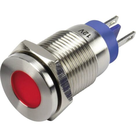 TRU COMPONENTS GQ16F-D/R/12V/S Voyant de signalisation LED rouge 12 V/DC Y759791 (1/2)
