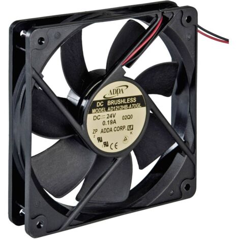 Ventilateur axial 12 V/DC 149.4 m³/h – Dimensions 120 x 120 x 25 mm – Bruit 39.1 dB – Durée de vie 95000 h – Moteur à roulement à billes – Adda - A447361