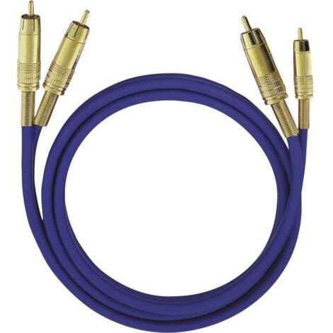 Cinch-RCA audio Câble de raccordement [2x Cinch-RCA mâle - 2x Cinch-RCA mâle] 0.50 m noir contacts d (1/3)