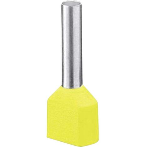 Embout double d'extrémité de câble Phoenix Contact AI-TWIN 2X 6 -14 YE 3201013 6 mm² x 14 mm partiellement isolé jaune (1/2)