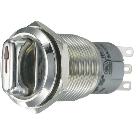 TRU COMPONENTS 701812 LAS1-AGQ-22X/31 Commutateur rotatif antivandalisme 250 V/AC 3 A Positions de commutation 2 2 x 45