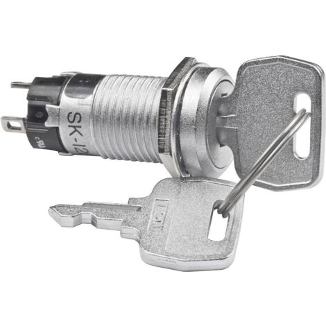 NKK Switches SK12BAW01 SK12BAW01 Commutateur à clé 250 V/AC 1 A 1 x On/On 1 x 90 ° 1 pc(s) D70185 (1/2)