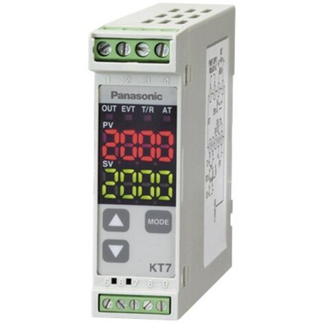 Panasonic AKT7111100J Régulateur de température K, J, R, S, B, E, T, N, PL-II, C, Pt100, Pt100 -200 à +1820 °C Relais 3 (1/2)