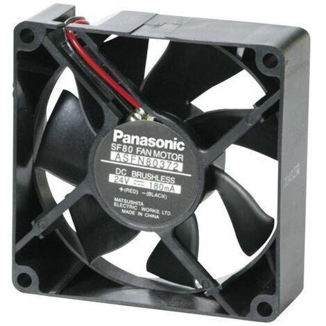 Panasonic ASFN84391 Ventilateur axial 12 V/DC 40.8 m³/h (L x l x H) 80 x 80 x 25 mm Q61106 (1/2)