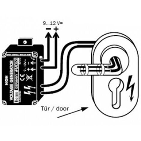 Mini-générateur de haute tension kit monté Kemo M062 9 V/DC, 12 V