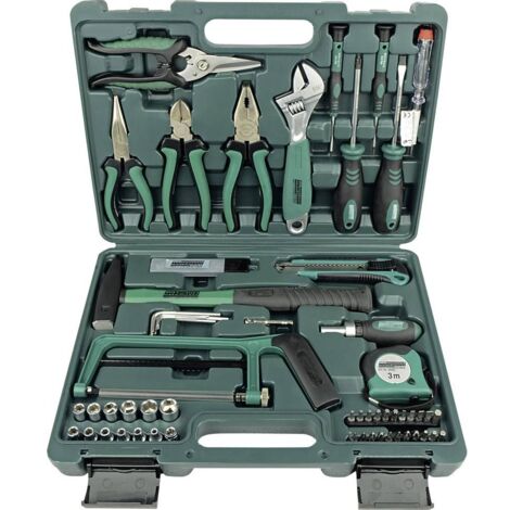 Brüder Mannesmann – Coffret multi-outils 74 pièces – Valise de rangement – Outils pour travaux de bricolage – Spécificités techniques incluses - S419901