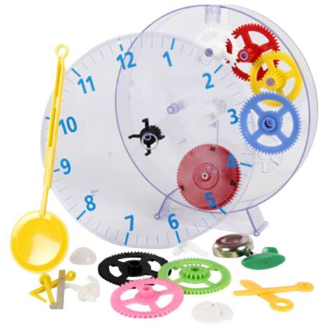 Kit d'apprentissage horloge murale Techno Line Model kids clock mécanique 20 cm x 3.5 cm transparent (1/4)