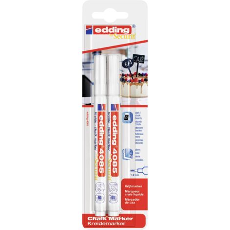 Edding 4085 4-4085-2-1049 Marqueur craie blanc 1 mm, 2 mm (1/4)