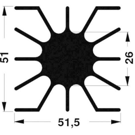 Dissipateur pour LED Fischer Elektronik SK 46 37,5 SA 10020386 1.85 K/W (L x l x H) 51.5 x 51 x 37.5 mm 1 pc(s) (1/5)