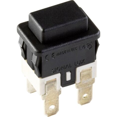 Interrupteur à pression 250 V 16 A – 1 x Off/On à accrochage – Cosses plates 4.8 mm – Température max +125 °C – Inter Bär