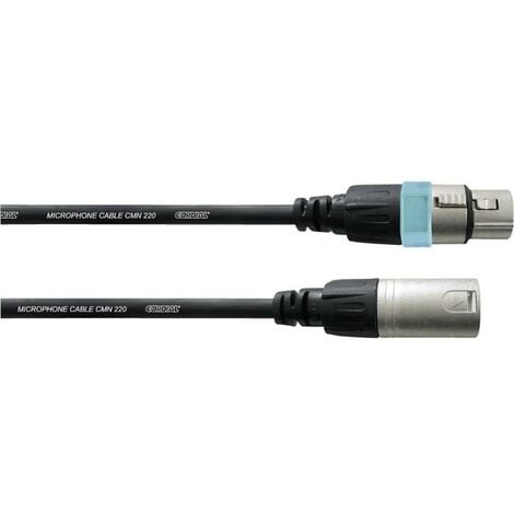 Câble pour microphone Cordial 7,5 m REAN XLR femelle/XLR mâle noir