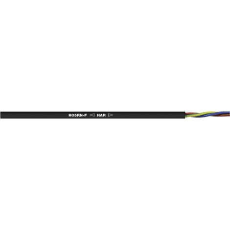 Câble Extérieur Bifilaire 25 M - Section 2x1 Mm², Noir, H05RN-F, Pour éclairage LED, Installation Intérieur/extérieur