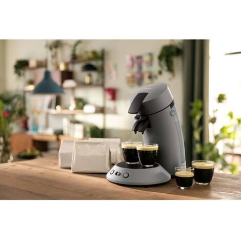 Machine à café dosette SENSEO ORGINAL Philips HD6553/21, Booster d'arômes,  Crema plus, 1 ou 2 tasses, Bleu Gris