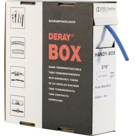 Gaine thermorétractable sans colle 2:1 DSG Canusa DERAY-Box 8610064502 bleu Ø intérieur nominal (avant réduction): 6.40 (1/2)