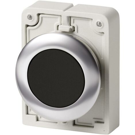 Bouton poussoir à pression plat, rond, chromé Eaton M30C-FD-S 182959 noir 1 pc(s) (1/2)