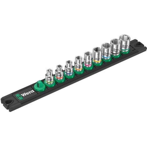 Wera A 4 Zyklop Jeu de clés à douille en pouces 1/4" 9 pièces 05005400001 S815112 (1/6)