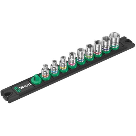 Wera A Imperial Jeu de clés à douille en pouces 1/4" 9 pièces 05005420001 S815142 (1/6)