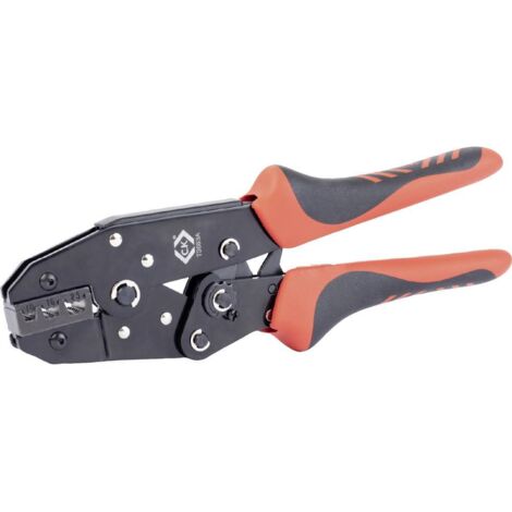 Pince à sertir cosse T3683A – Mécanisme à cliquet pour embouts 10-25 mm² – Acier au carbone – Poignées ergonomiques – C.K Magma (1/5)