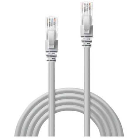 LINDY 48008 RJ45 Câble réseau, câble patch CAT 6 U/UTP 15.00 m gris 1 pc(s)