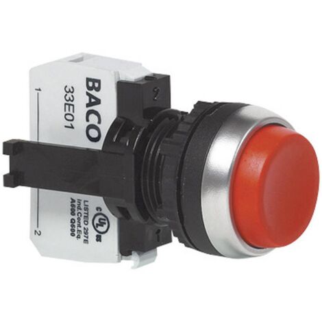 BACO BAL21AB01A L21AB01A Bouton-poussoir collerette plastique, chromé rouge 1 pc(s) (1/3)