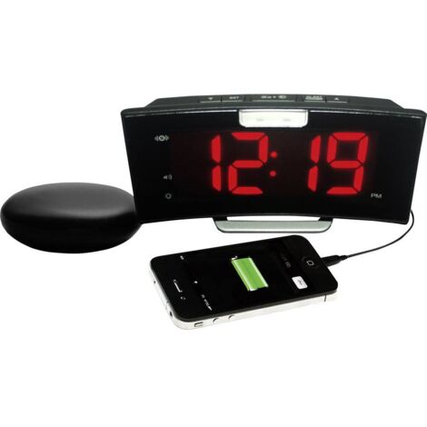Geemarc 1558317 à quartz Réveil noir grand écran (1/4)