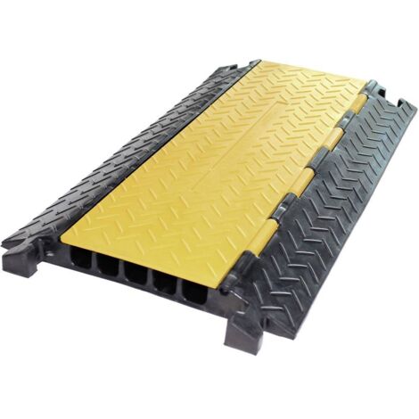 Walther Werke Protège-câbles 39870050 caoutchouc noir, jaune Nombre de canaux: 5 800 mm Contenu: 0.8 m (1/2)