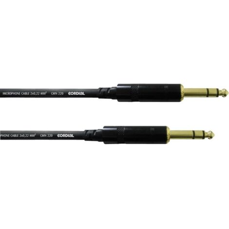 Cordon Cordial CFM 0,9 VV Jack instruments [1x Jack mâle 6.35 mm - 1x Jack mâle 6.35 mm] 0.90 m noir W664311 (1/2)