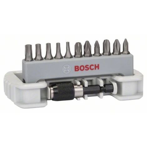 Bosch Accessories 2608522129 Jeu d'embouts 12 pièces cruciforme Phillips, vis Pozidriv, 6 pans intérieurs (TX)