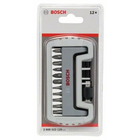Bosch Accessories 2608522129 Jeu d'embouts 12 pièces cruciforme Phillips, vis Pozidriv, 6 pans intérieurs (TX)