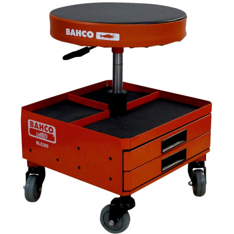 Bahco – Siège d'atelier pivotant réglable 435-555 mm – Assise en polyuréthane – Charge maximale 136 kg – BLE300